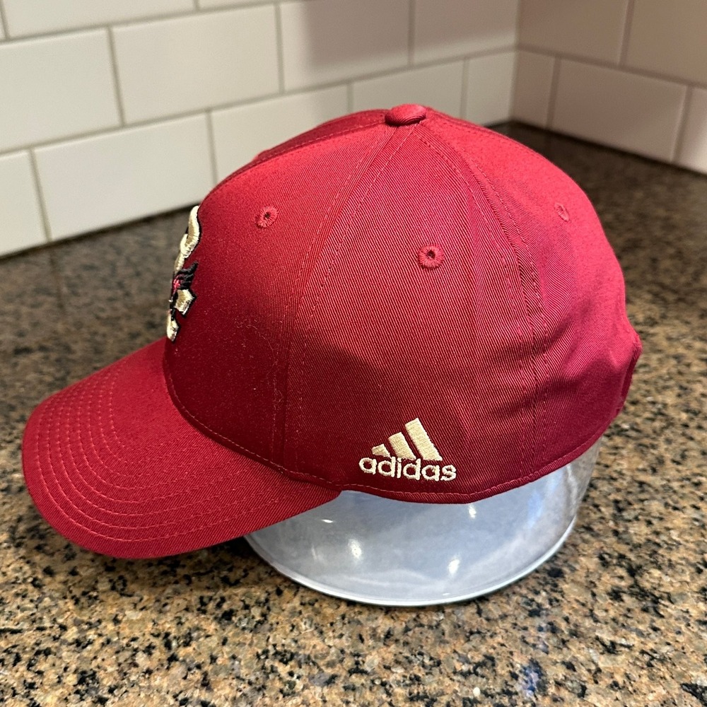 Boston College Adidas Adjustable Baseball Cap Men OS Maroon Cotton - Picture 2 of 10